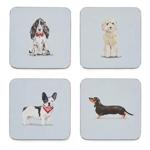 Sada 4 podtácků Cooksmart Curious Dogs
