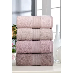 Sada 4 ručníků 50×90 cm – růžové (Mila Home)