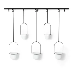 Sada 5 plastových obalů na květináče Ø7,5 cm – pro bylinky a závěsné košíky Triflora Umbra