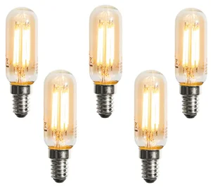 Sada 5 stmívatelných LED žárovek E14 T25 4W Zlatá