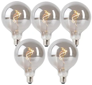 Sada 5 stmívatelných LED žárovek G125 kouřová 4W