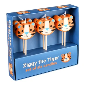 Sada 6 dortových svíček Ziggy The Tiger