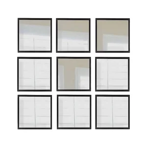 Sada 9 nástěnných zrcadel 24x24 cm Wallity