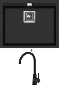 Sada Aquastone DELTA 60 a AQ 6571 v černé metalické