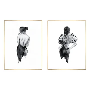 Sada dvou obrazů 30x40 cm Woman Sketch