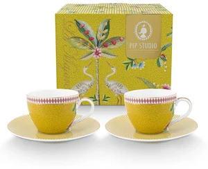 Sada espresso šálků La Majorelle 2ks s podšálky