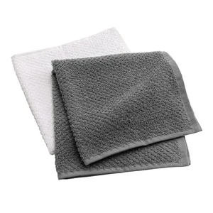 Sada froté ručníků 2×50x50 cm bílé a šedé – Gourmet