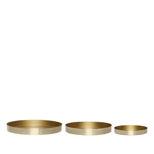 Sada kovových dekorativních tácků 3 ks 33 cm