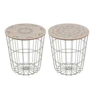 Sada kulatých odkládacích stolků 40 cm