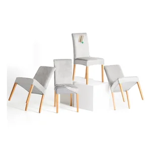Sada napínacích potahů na židle 48 cm šedá