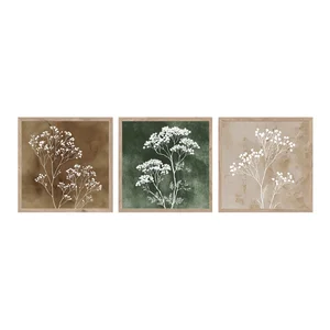 Sada obrazů Floral Imprint, 3 × 30 cm