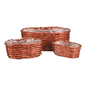 Sada proutěných truhlíků OV4142 BR-DK (3 kusy)