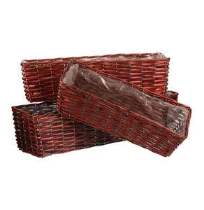 Sada proutěných truhlíků OV4144 BR-DK (3 ks)