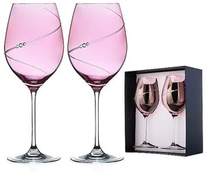 Sada růžových sklenic na víno Silhouette Pink 470 ml, 2 kusy