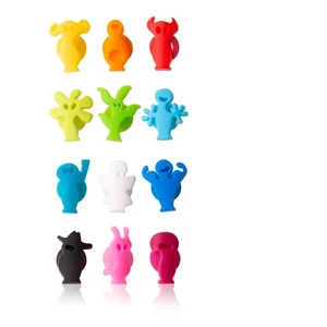 Sada silikonových rozlišovačů na sklenice Paty People – VacuVin