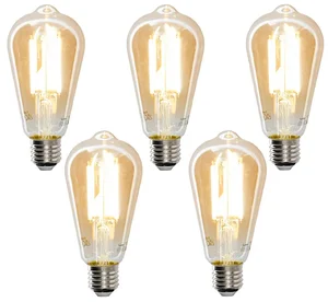 Sada Smart LED Žárovek E27 ST64 Stmívatelná Goldline - 5 ks, 7W, 700 lm, 1800-4000K