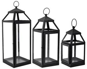 Sada tří elegantních luceren DAPITAN v černé barvě