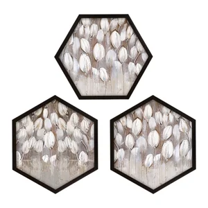 Sada tří obrazů Pentagons 35x35 cm Wallity