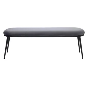 Sametová lavice Gain šedá