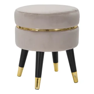 Sametová podnožka Paris beige