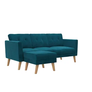 Sametová pohovka Gloria 82 cm modrá
