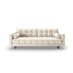 Sametová rozkládací pohovka Bali 222 cm s úložným prostorem