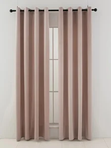 Sametové blackout závěsy Cesar pudrové 140x250 cm, 2 kusy