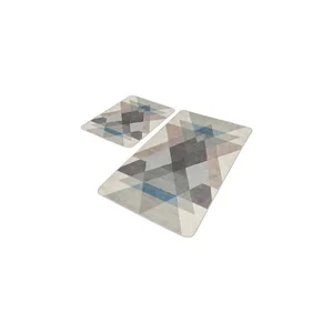 Sametové koupelnové předložky – sada 2 ks (100 × 60 cm a 60 × 50 cm)