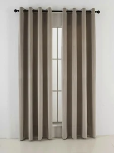 Sametové zatemňovací závěsy Cesar cappuccino 140x160 cm 2ks