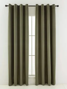 Sametové zatemňovací závěsy Cesar olivové 140x250 cm (2ks)