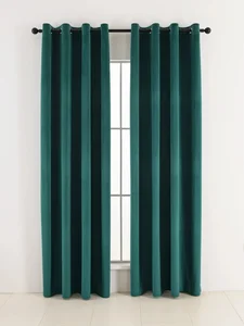 Sametové zatemňovací závěsy Cesar petrolejové 140x160 cm (2ks)