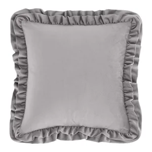 Sametový polštář 43×43 cm Velvet s dvojitým volánem – Catherine Lansfield