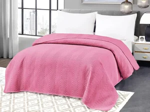 Sametový přehoz na postel ARROW VELVET růžový 200x220 cm