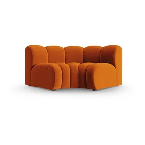 Sametový rohový modul Lupine v cihlové barvě
