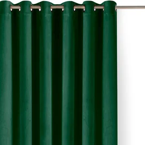 Sametový zelený závěs Velto 530x270 cm