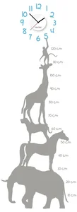 Samolepící dětské hodiny Animal Chart