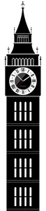 Samolepící Hodiny Big Ben Černé