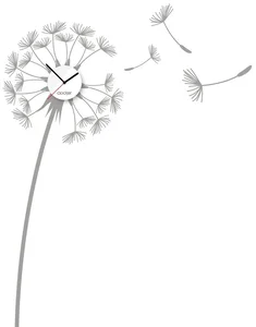 Samolepící hodiny Dandelion s možností nastavení výšky