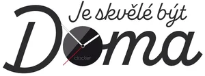 Samolepící hodiny Home s černým ciferníkem