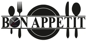 Samolepící nástěnné hodiny Bon Appetit