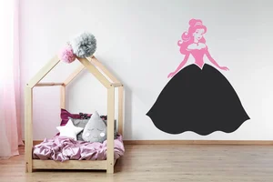 Samolepící tabule Princezna 60x66 cm Černá