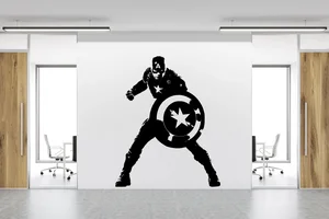 Samolepka Captain America 40x50 cm Černá