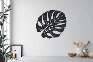 Samolepka Monstera list černá 30x27 cm