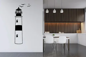 Samolepka na zeď Maják 30x75 cm Černá