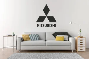 Samolepka na zeď Mitsubishi logo 35x39cm černá