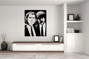 Samolepka na zeď Pulp Fiction Velikost 50x60cm Černá
