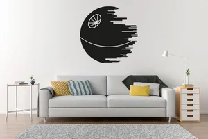 Samolepka na zeď Star Wars - Hvězda Smrti 60x59cm Černá