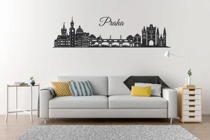 Samolepka Praha Černá 90x23 cm