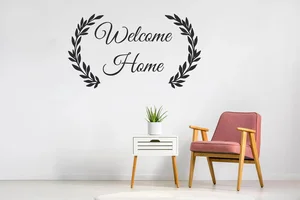 Samolepka Welcome Home Černá 30x17 cm