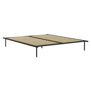 Samonosný rošt 180×200 cm – kov/bříza, černý Kentak